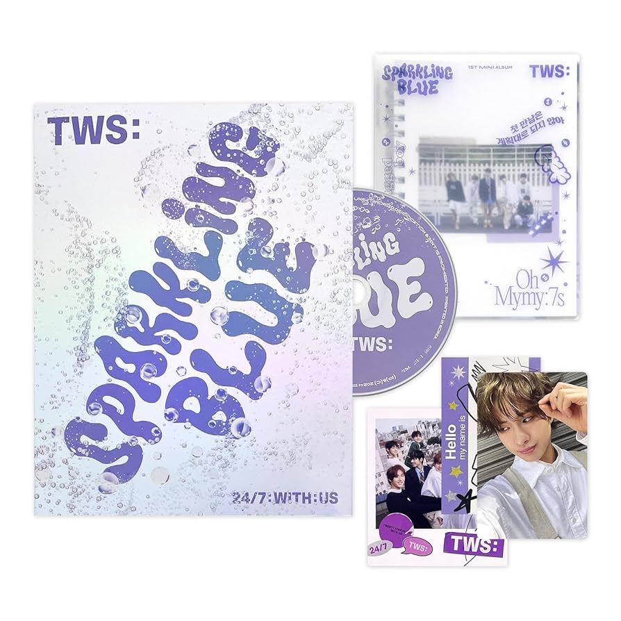 TWS 直筆サイン「SPARKLING BLUE」Lucky ver.CD TWS - TWS 1st Mini Album 'Sparkling Blue' (Lucky Ver.) (CD